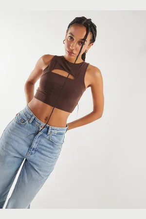 Pink Vanilla Womens Letterbox Crop Top - - Size Large