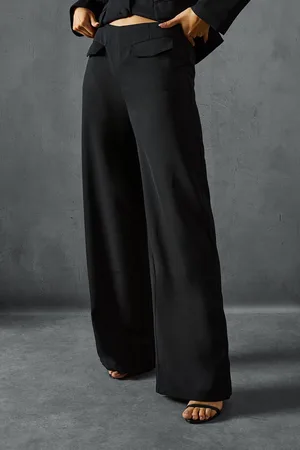 MissPap Womens Tailored Wide Leg High Waist Trousers - - Size 6 UK