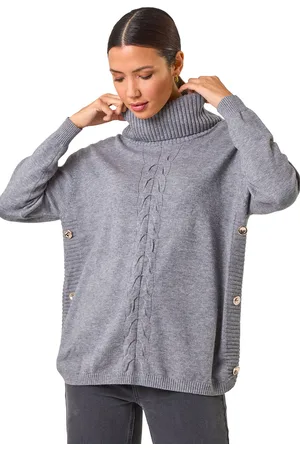 Roman Womens Cable Knit Tunic - - Size Medium