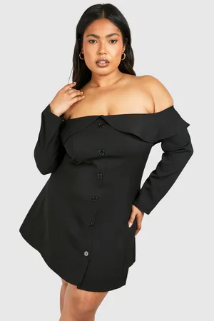 Boohoo Womens Plus Woven Off The Shoulder Mini Dress - - Size 20 UK