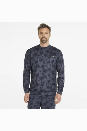 PUMA Mens x Palm Tree Crew Lightweight Neck Golf Sweatshirt - Polyester recycled - Size Small