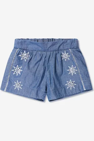 Chloé Chloé Baby Girls Chambray Embroidered Shorts in - Size 9M