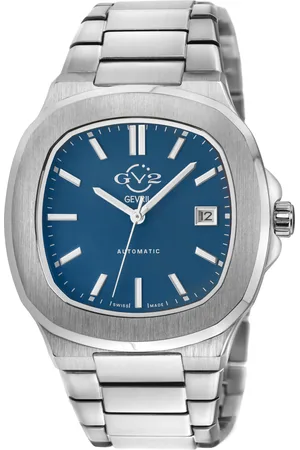 GV2 by Gevril Automatic Mens Potente Swiss Blue Dial 316L Stainless Steel Bracelet Watch - - One Size