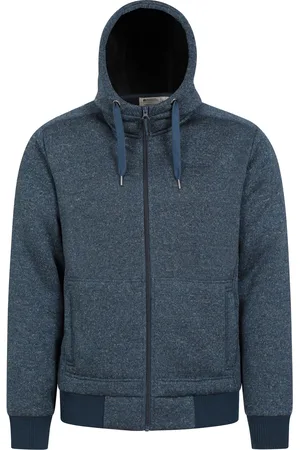 Mountain Warehouse Mens Nevis II Faux Fur Hoodie (Dark ) - Size 2XS