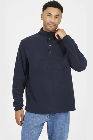 Brave Soul Mens Contrast Quarter Zip Fleece - Size Small