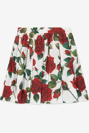 Dolce & Gabbana Girls Rose Print Skirt in - Size 6Y