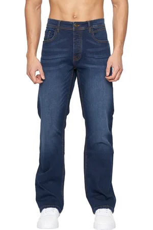 Crosshatch Mens Winsbury Bootcut Jeans (Dark Wash) - - Size 38 Regular