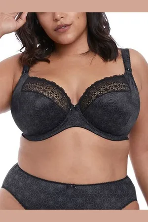 Elomi Womens Kim Plunge Side Support Bra - Nylon - Size 44D