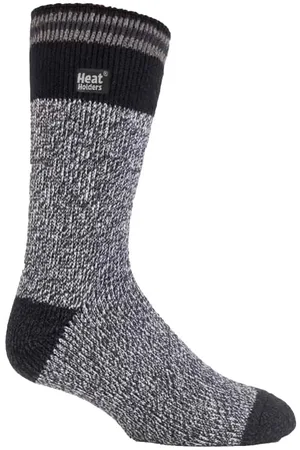 Heat Holders Mens Twist Patterned Thermal Socks - Nylon - Size UK 6-11