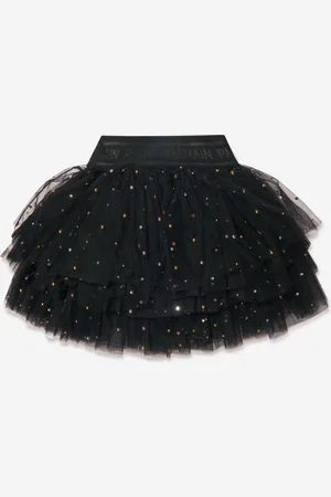 Balmain Girls Layered Tulle Skirt - Polyamide - Size 10Y