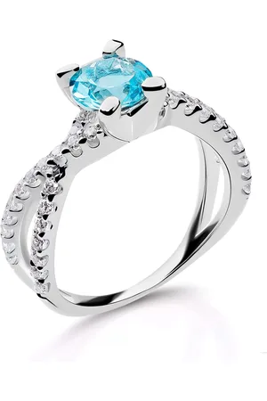 ORPHELIA WoMens 925 Sterling Ring - ZR-7478/AQ - Size L