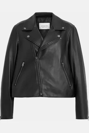 Coach Womens Leather Moto Jacket - - Size Large