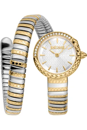 Roberto Cavalli Womens Cerchio Snake Analogue Watch with Metal Strap - - One Size
