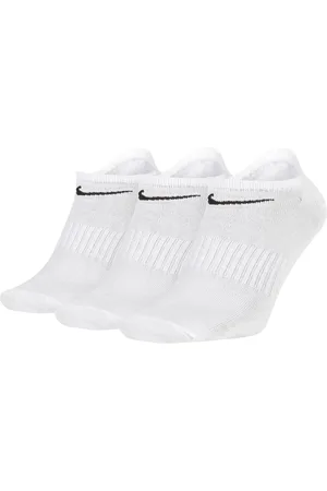 Nike SX7678 Unisex Everyday Lightweight Training No Show Socks 3 Pair Cotton - Size Large