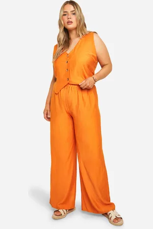 Boohoo Womens Plus Linen Look Relaxed Waistcoat And Trouser Co-ord - viscose - Size 20 UK