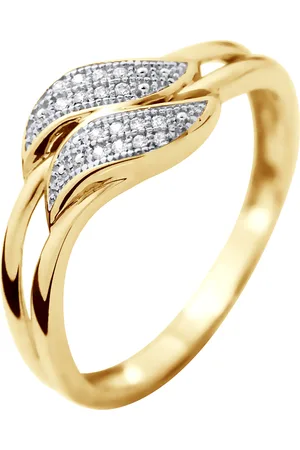 Diadema Womens - Ring - Prestige Jewelery - Diamonds - Yellow Gold - - Size T