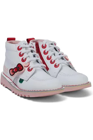 Kickers Childrens Unisex x Hello Kitty Kids Boots Leather - Size UK 12 Kids