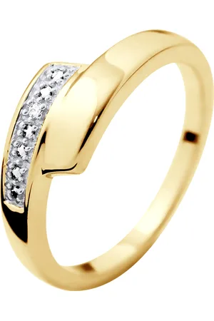 Diadema Womens - Ring - Prestige Jewelery - Diamonds - Yellow Gold - - Size O 1/2