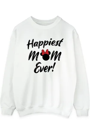 Disney Womens/Ladies Minnie Mouse Happiest Mom Ever Sweatshirt - Size Large