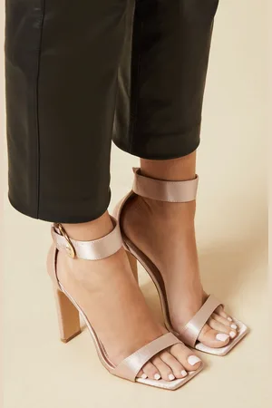 Faith Womens Mary Satin Big Cuff High Heel Sandal - - Size UK 4