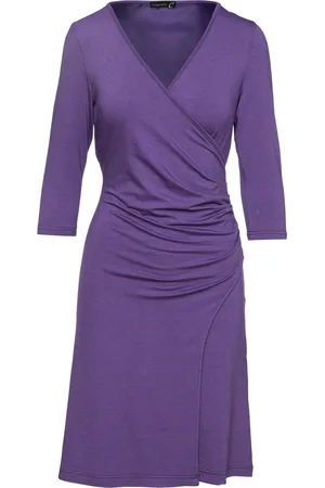 Conquista Womens Faux Wrap Wool Dress in Jersey Fabric - - Size EU 44 (Womens)