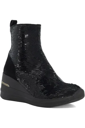 Dune Womens Ladies Effective - Wedge Heel Ankle Boots - material_Synthetic - Size UK 3