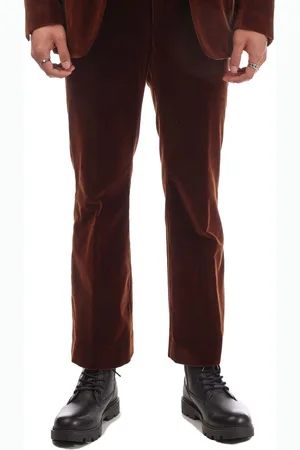 Palm Angels Mens Velvet Suit Pants in Cotton - Size 34W/32L