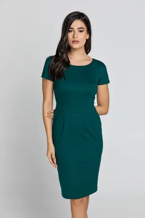Conquista Womens Fitted Emerald Cap Sleeve Dress Fashion - - Size EU 42 (Womens)
