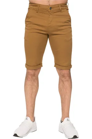 Enzo Mens Slim Fit Stretch Chino Shorts - Cotton - Size 32W/32L