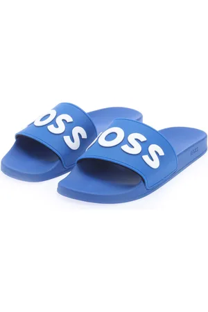 HUGO BOSS Mens Kirk Raised Logo Sliders in - Size UK 11