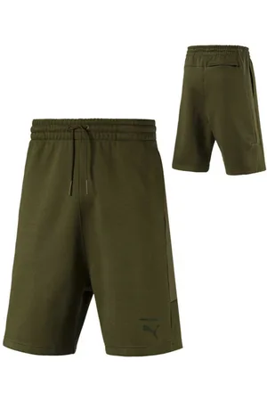 PUMA Pace Trend Mens Bermuda Casual Lounge Fitness Shorts Olive 576071 84 A96A - Textile - Size Small