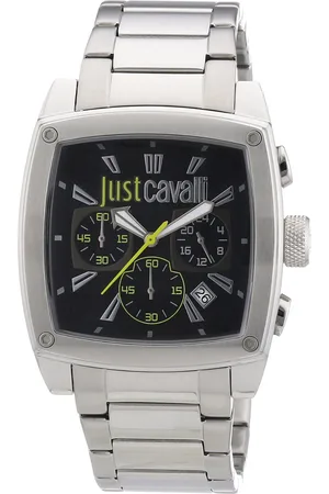 Roberto Cavalli Mens pulp watch stainless steel bracelet black dia - One Size