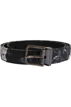 Dolce & Gabbana Mens Cayman Linen Leather Belt Cotton - Size 90 cm