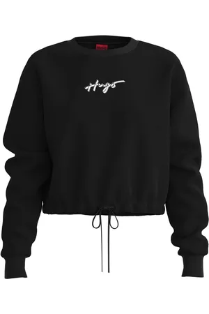 HUGO BOSS Womens Delive Sweatshirt in Cotton - Size 12 UK