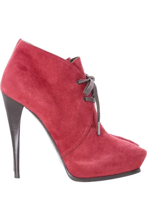 Lanvin Pre-owned Womens Lace-Up Ankle Boots in Suede - Size 40.5 EU/IT