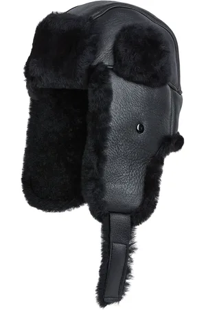 Infinity Mens RAF Aviator Sheepskin B-55 Trapper Hat Winter Warm Navigator Hat - Size Medium