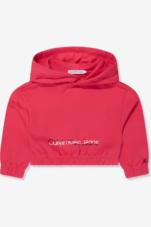 Calvin Klein Girls Hero Logo Hoodie in Teaberry - - Size 12Y