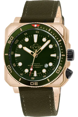 GV2 by Gevril Mens XO Submarine 4543 Swiss Automatic, Sellita SW200 Movement Canvas Watch Luminous - One Size