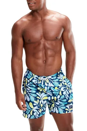 Speedo Mens Printed Leisure 16 inch Water Shorts in green - Size X-Small