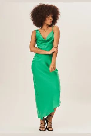 Gini London Womens Cowl Neck Asymmetric Hem Midi Dress - - Size 16 UK