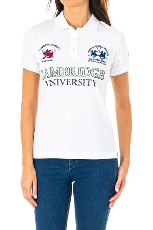 La Martina Womens short-sleeved polo shirt with lapel collar 2WPG65 - Cotton - Size Medium