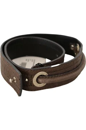 Costume National WoMens Leather Silver Fastening Belt - Size 80 cm