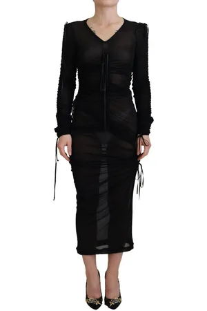 Dolce & Gabbana WoMens Viscose Bodycon Sheath Midi Dress material_viscose - Size IT 36 (Womens)