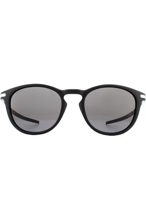 Oakley Round Mens Satin Prizm Grey Sunglasses - One Size
