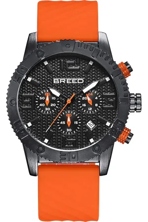 Breed Mens Double Agent Chronograph Watch with Date - Stainless Steel - One Size