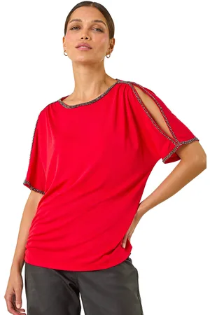 Roman Womens Sparkle Trim Tee - - Size 18 UK