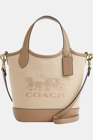 Coach Womens Hanna Bucket Bag in Canvas with Horse and Carriage - - One Size