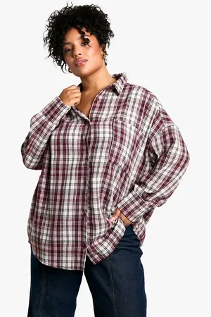 Boohoo Womens Plus Checked Shirt - - Size 18 UK