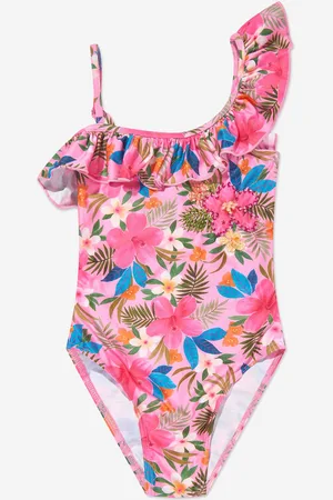 SELINI Girls Floral Swimsuit in - Size 6Y