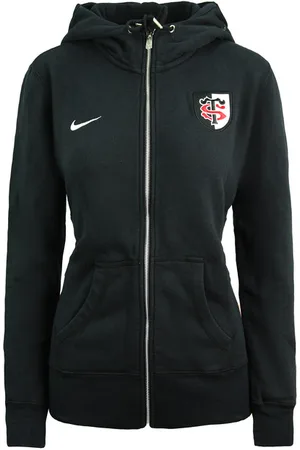 Nike Rugby Stade Toulousain Zip Up Hoodie Womens Jumper 454221 010 Cotton - Size X-Small